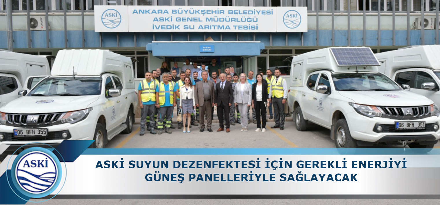 ASKİ SUYUN DEZENFEKTESİ İÇİN GEREKLİ ENERJİYİ GÜNEŞ PANELLERİYLE SAĞLAYACAK